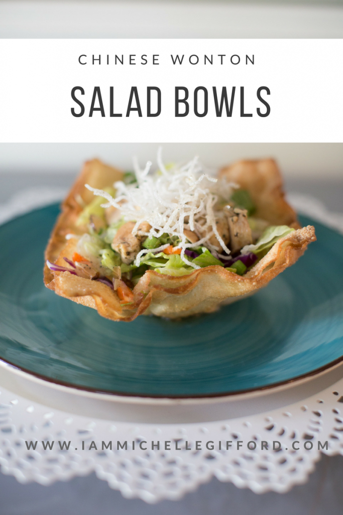 Chinese wonton salad Bowls Recipe for I am Michelle Gifford