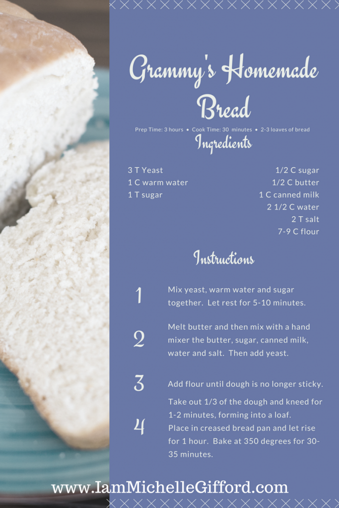 Homemade Bread Recipe I am Michelle Gifford