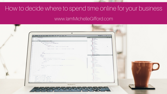 How to make a business plan, how to decide where to spend time online for your business with www.IamMichelleGifford.com