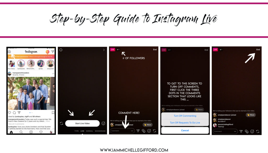 How to do Stories and Lives on Instagram beginners guide to instagram with www.IammIchellegifford.com How to do an instagram live