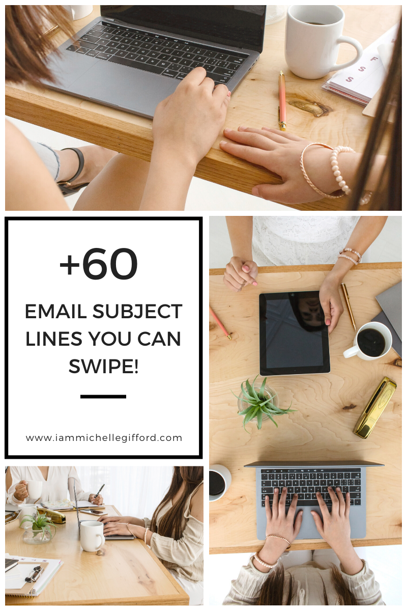 If you struggle coming up with awesome subject lines every time you send an email these tips can help! Plus you get +60 email subject lines to swipe for FREE. 