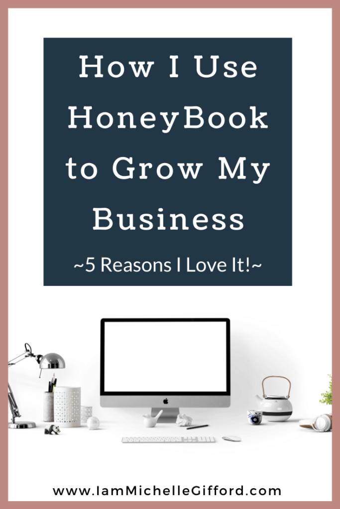 HoneyBook has helped me grow my business. Here are 5 reasons I love it! www.IamMichelleGifford.com