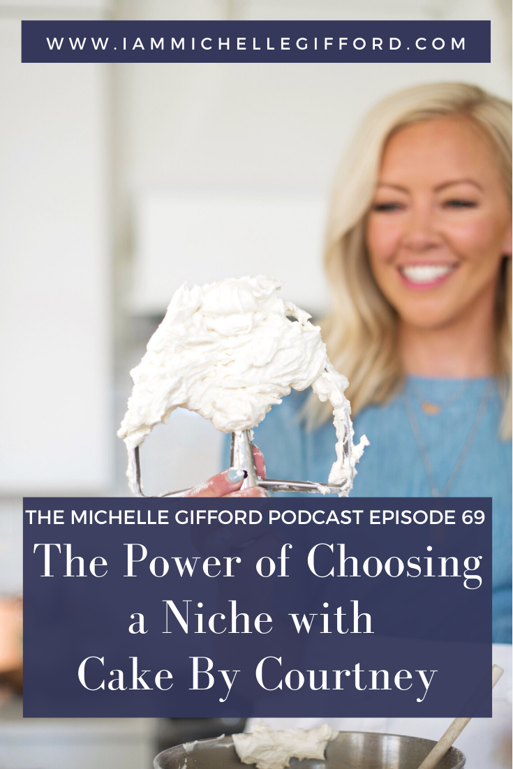 The Power of Choosing a Niche with Cake By Courtney. Podcast episode 69 recap. www.IamMichelleGifford.com