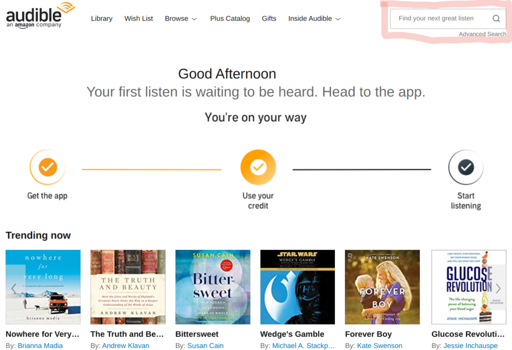 how to use audible. www.iammichellegifford.com