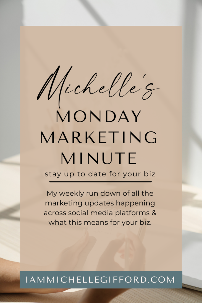 michelle's monday marketing minute. www.iammichellegifford.com