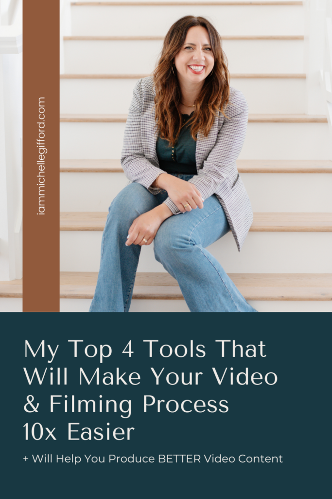 my top 4 tools that will make your video and filming process 10x easier. www.iammichellegifford.com