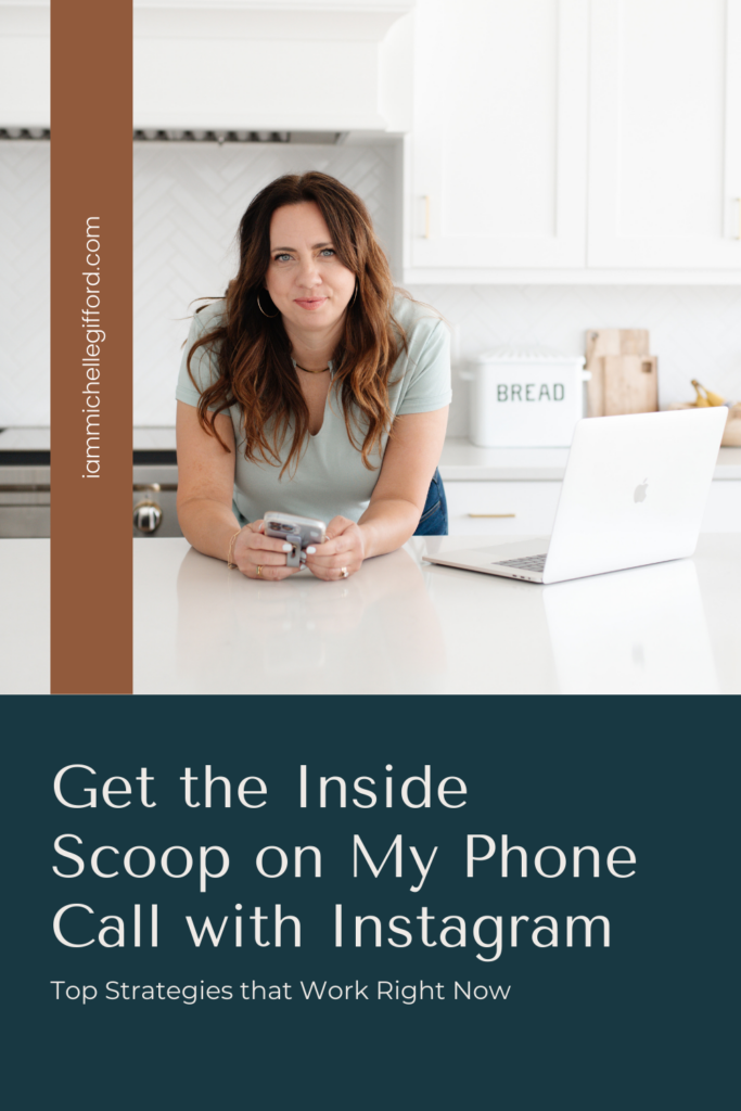 get the inside scoop on my phone call with instagram. www.iammichellegifford.com