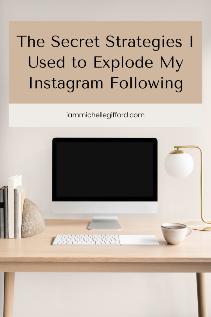 the secret strategies i used to explode my instagram following. www.iammichellegifford.com