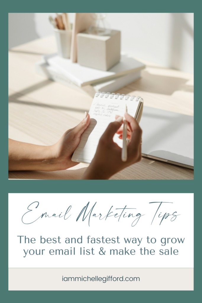 the best and easiest way to grow your email list and make the sale. www.iammichellegifford.com