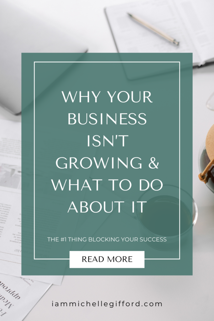 why your business isn't growing and what to do about it. www.iammichellegifford.com