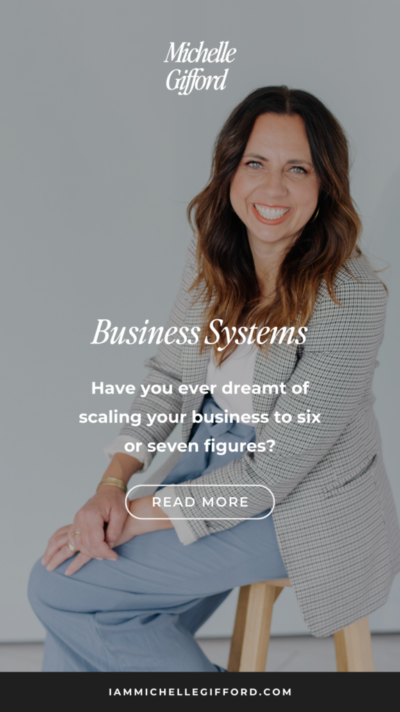 The secret to scaling your business to six and seven figures. www.iammichellegifford.com